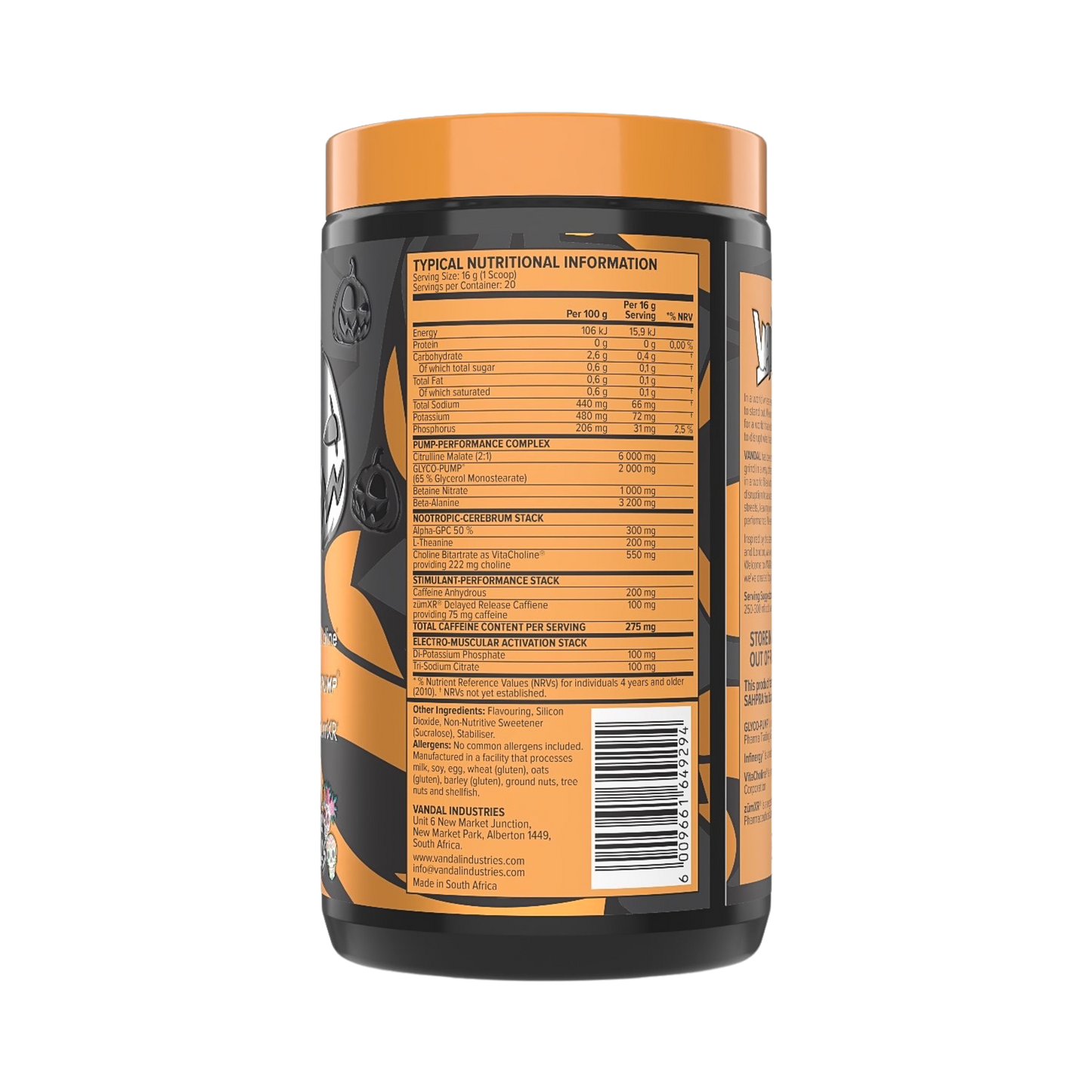 VANDAL DTP2 PRE-WORKOUT SUGAR SKULL LIMITED EDITION