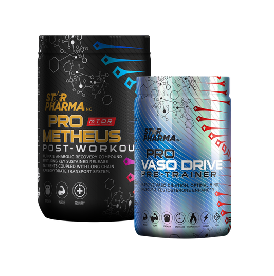 PRO METHEUS POST-WORKOUT + PRO VASO DRIVE PRE-TRAINER