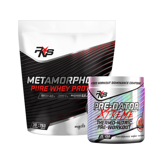 METAMORPHOSIS WHEY PROTEIN + PRE-DATOR XTREME PRE-WORKOUT